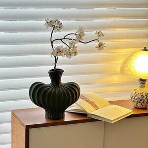 White Textured Ceramic Vase – Minimalist Statement